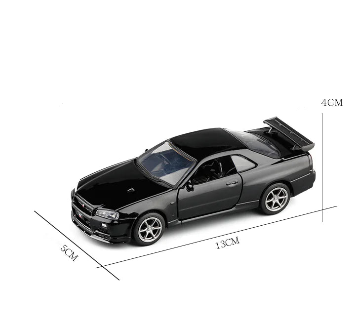 R34 Metal Racer - Alloy Replica Toy Car