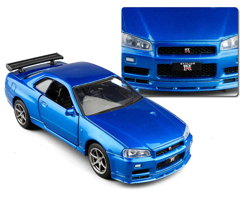 R34 Metal Racer - Alloy Replica Toy Car